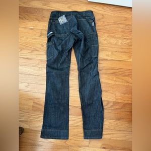 Dovetail workwear women’s FR jeans, DX bootcut, indigo, 14 x 34